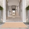 SAFAVIEH Washable Rug Outdoor Courtyard Collection – 8′ x 10′, Light Blue & Light Grey, Non-Shedding & Easy Cleaning, Ideal for Patio, Backyard, Mudroom, DIning Space (CY8653-37121)(Natural/Cream)