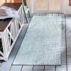 SAFAVIEH Washable Rug Outdoor Courtyard Collection – 8′ x 10′, Light Blue & Light Grey, Non-Shedding & Easy Cleaning, Ideal for Patio, Backyard, Mudroom, DIning Space (CY8653-37121)(Light Blue/Light Grey)