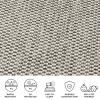 SAFAVIEH Washable Rug Outdoor Courtyard Collection – 8′ x 10′, Light Blue & Light Grey, Non-Shedding & Easy Cleaning, Ideal for Patio, Backyard, Mudroom, DIning Space (CY8653-37121)(Black/Light Grey)