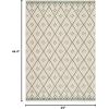 SAFAVIEH Washable Rug Outdoor Courtyard Collection – 9′ x 12′, Terracotta & Light Beige, Non-Shedding & Easy Cleaning, Ideal for Patio, Backyard, Mudroom (CY6303-231)(Beige/Green)