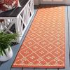 SAFAVIEH Washable Rug Outdoor Courtyard Collection – 9′ x 12′, Terracotta & Light Beige, Non-Shedding & Easy Cleaning, Ideal for Patio, Backyard, Mudroom (CY6303-231)(Terracotta/Light Beige)