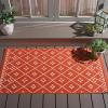 SAFAVIEH Washable Rug Outdoor Courtyard Collection – 9′ x 12′, Terracotta & Light Beige, Non-Shedding & Easy Cleaning, Ideal for Patio, Backyard, Mudroom (CY6303-231)(Terracotta/Light Beige)