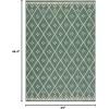 SAFAVIEH Washable Rug Outdoor Courtyard Collection – 9′ x 12′, Terracotta & Light Beige, Non-Shedding & Easy Cleaning, Ideal for Patio, Backyard, Mudroom (CY6303-231)(Dark Green/Beige)