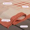 SAFAVIEH Washable Rug Outdoor Courtyard Collection – 9′ x 12′, Terracotta & Light Beige, Non-Shedding & Easy Cleaning, Ideal for Patio, Backyard, Mudroom (CY6303-231)(Natural/Terra)