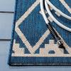 SAFAVIEH Washable Rug Outdoor Courtyard Collection – 9′ x 12′, Terracotta & Light Beige, Non-Shedding & Easy Cleaning, Ideal for Patio, Backyard, Mudroom (CY6303-231)(Navy/Light Beige)