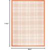 SAFAVIEH Washable Rug Outdoor Courtyard Collection – 9′ x 12′, Terracotta & Light Beige, Non-Shedding & Easy Cleaning, Ideal for Patio, Backyard, Mudroom (CY6303-231)(Natural/Terra)