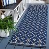SAFAVIEH Washable Rug Outdoor Courtyard Collection – 9′ x 12′, Terracotta & Light Beige, Non-Shedding & Easy Cleaning, Ideal for Patio, Backyard, Mudroom (CY6303-231)(Navy/Light Beige)