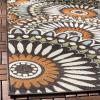 SAFAVIEH Washable Rug Outdoor Veranda Collection – 9′ x 12′, Chocolate & Terracotta, Non-Shedding & Easy to Clean, Ideal for Patio, Backyard, Mudroom (VER091-0725)(Chocolate/Terracotta)