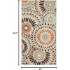 SAFAVIEH Washable Rug Outdoor Veranda Collection – 9′ x 12′, Chocolate & Terracotta, Non-Shedding & Easy to Clean, Ideal for Patio, Backyard, Mudroom (VER091-0725)(Cream/Chocolate)
