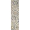 SAFAVIEH Washable Rug Outdoor Veranda Collection – 9′ x 12′, Chocolate & Terracotta, Non-Shedding & Easy to Clean, Ideal for Patio, Backyard, Mudroom (VER091-0725)(Cream/Green)