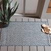 SAFAVIEH Washable Rug Outdoor Courtyard Collection – 8′ x 10′, Light Blue & Light Grey, Non-Shedding & Easy Cleaning, Ideal for Patio, Backyard, Mudroom, DIning Space (CY8653-37121)(Blue/Light Grey)