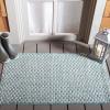 SAFAVIEH Washable Rug Outdoor Courtyard Collection – 8′ x 10′, Light Blue & Light Grey, Non-Shedding & Easy Cleaning, Ideal for Patio, Backyard, Mudroom, DIning Space (CY8653-37121)(Light Blue/Light Grey)