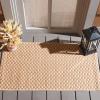 SAFAVIEH Washable Rug Outdoor Courtyard Collection – 8′ x 10′, Light Blue & Light Grey, Non-Shedding & Easy Cleaning, Ideal for Patio, Backyard, Mudroom, DIning Space (CY8653-37121)(Natural/Cream)
