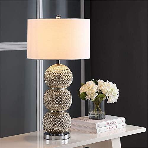 image:imageSAFAVIEH Lighting Collection Darcia Chrome 31inch Bedroom Living Room Home Office Desk Nightstand Table Lamp LED Bulb Included