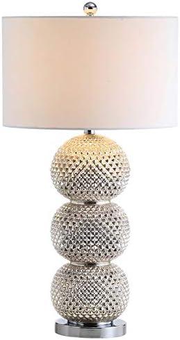 image:imageSAFAVIEH Lighting Collection Darcia Chrome 31inch Bedroom Living Room Home Office Desk Nightstand Table Lamp LED Bulb Included