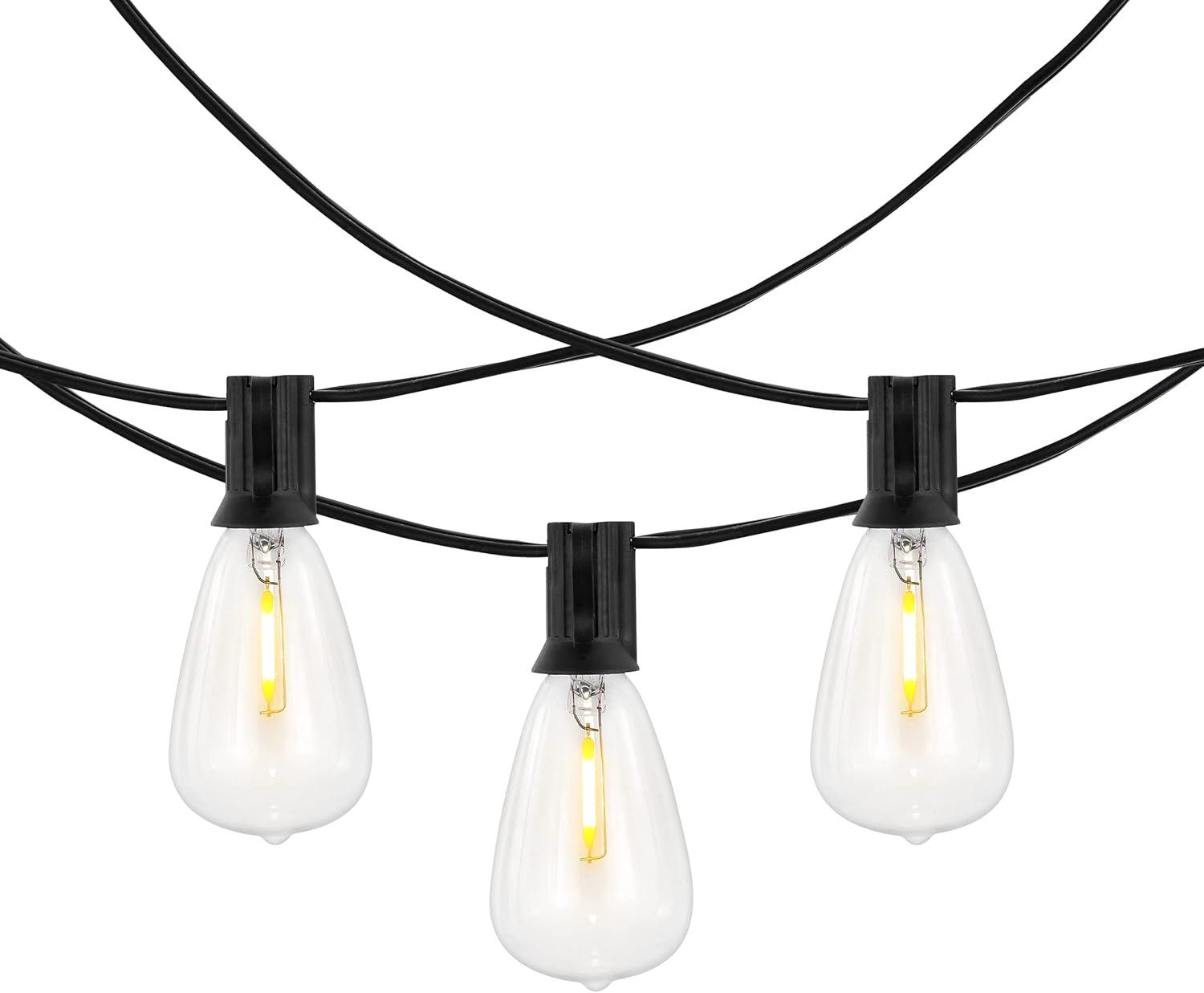 image:imageSAFAVIEH Lighting Collection Dorcia Black 10Foot LED Outdoor String Lights
