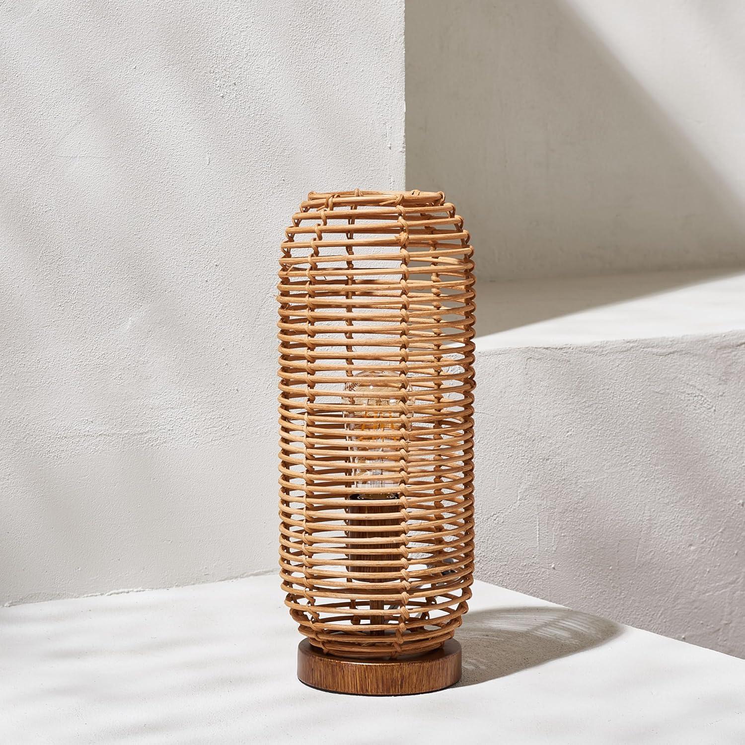 image:imageSAFAVIEH Lighting Collection Eveline Brown 15inch Table Lamp LED Bulb Included