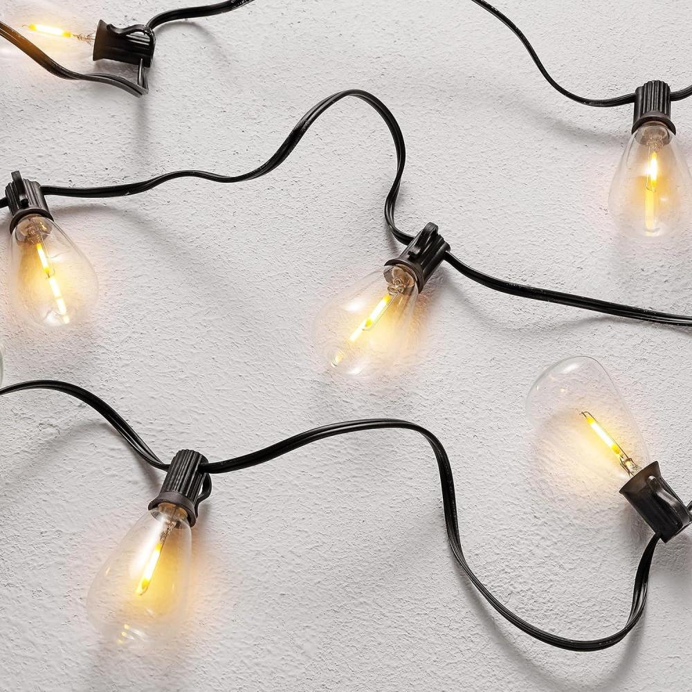 image:imageSAFAVIEH Lighting Collection Dorcia Black 10Foot LED Outdoor String Lights