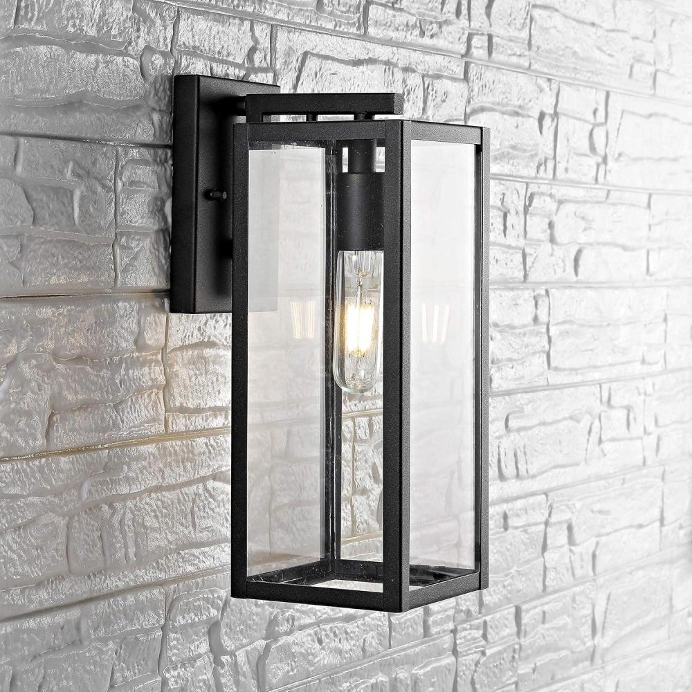 image:imageSafavieh Lighting Norsan Black Outdoor Wall Lantern LED Bulb Included