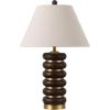 SAFAVIEH Lighting Collection Arani Dark Brown/Brass 25-inch Table Lamp (LED Bulb Included)