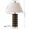 SAFAVIEH Lighting Collection Arani Dark Brown/Brass 25-inch Table Lamp (LED Bulb Included)