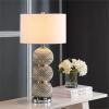 SAFAVIEH Lighting Collection Darcia Chrome 31-inch Bedroom Living Room Home Office Desk Nightstand Table Lamp (LED Bulb Included)