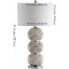 SAFAVIEH Lighting Collection Darcia Chrome 31-inch Bedroom Living Room Home Office Desk Nightstand Table Lamp (LED Bulb Included)
