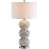 SAFAVIEH Lighting Collection Darcia Chrome 31-inch Bedroom Living Room Home Office Desk Nightstand Table Lamp (LED Bulb Included)