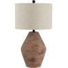 SAFAVIEH Lighting Collection Detris Modern Rustic Farmhouse Brown 26-inch Bedroom Living Room Home Office Desk Nightstand Table Lamp (LED Bulb Included)