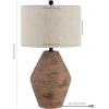 SAFAVIEH Lighting Collection Detris Modern Rustic Farmhouse Brown 26-inch Bedroom Living Room Home Office Desk Nightstand Table Lamp (LED Bulb Included)