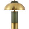 SAFAVIEH Lighting Collection Drea 16-inch Green/Brass Glass/Metal Table Lamp (LED Bulb Included)