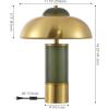 SAFAVIEH Lighting Collection Drea 16-inch Green/Brass Glass/Metal Table Lamp (LED Bulb Included)