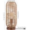 SAFAVIEH Lighting Collection Eveline Brown 15-inch Table Lamp (LED Bulb Included)
