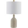 SAFAVIEH Lighting Collection Gunnar Farmhouse Grey Speckled Ceramic 23-inch Bedroom Living Room Home Office Desk Nightstand Table Lamp (LED Bulb Included)