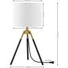 SAFAVIEH Lighting Collection Jupiter Black/Brass 22-inch Tripod Table Lamp, Ideal for Living Room, Bedroom, Nightstand, Home Office, Dorm (LED Bulb Included)