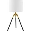 SAFAVIEH Lighting Collection Jupiter Black/Brass 22-inch Tripod Table Lamp, Ideal for Living Room, Bedroom, Nightstand, Home Office, Dorm (LED Bulb Included)