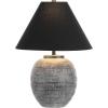 SAFAVIEH Lighting Collection Naomi Modern Grey/Black Ceramic 22-inch Table Lamp for Bedroom, Living Room, Home Office, Desk, Nightstand (LED Bulb Included)