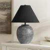 SAFAVIEH Lighting Collection Naomi Modern Grey/Black Ceramic 22-inch Table Lamp for Bedroom, Living Room, Home Office, Desk, Nightstand (LED Bulb Included)