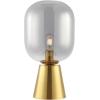 SAFAVIEH Lighting Collection Rain Smoke Grey/Brass 18-inch Table Lamp, Ideal for Living Room, Bedroom, Nightstand, Home Office, Dorm (LED Bulb Included)
