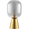 SAFAVIEH Lighting Collection Rain Smoke Grey/Brass 18-inch Table Lamp, Ideal for Living Room, Bedroom, Nightstand, Home Office, Dorm (LED Bulb Included)