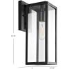 Safavieh Lighting Norsan Black Outdoor Wall Lantern (LED Bulb Included)