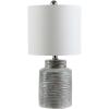 SAFAVIEH Lighting Collection Boris Modern Contemporary Blue Glass 19-inch Bedroom Living Room Home Office Desk Nightstand Table Lamp (LED Bulb Included)