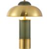 SAFAVIEH Lighting Collection Drea 16-inch Green/Brass Glass/Metal Table Lamp (LED Bulb Included)