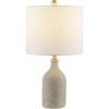 SAFAVIEH Lighting Collection Gunnar Farmhouse Grey Speckled Ceramic 23-inch Bedroom Living Room Home Office Desk Nightstand Table Lamp (LED Bulb Included)