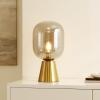 SAFAVIEH Lighting Collection Rain Smoke Grey/Brass 18-inch Table Lamp, Ideal for Living Room, Bedroom, Nightstand, Home Office, Dorm (LED Bulb Included)