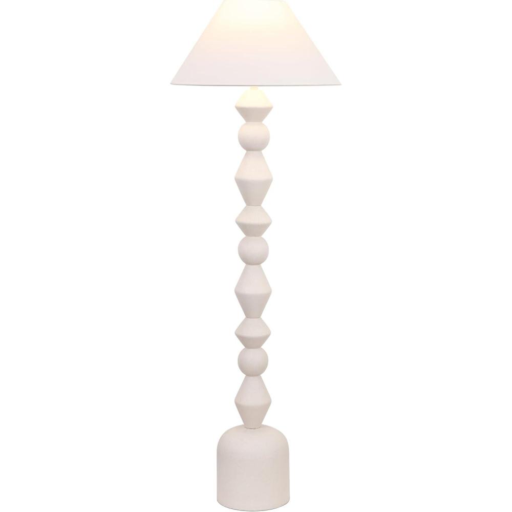 image:imageSAFAVIEH Lighting Collection Lanie White Washed Resin Floor Lamp 66Inch Tall Modern Standing Lamp with Empire Shade amp Rotary Switch FLL4145AWhite Washed