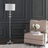 SAFAVIEH FLL4067A Lighting Collection Lottie White and Chrome 60-inch Floor Lamp, H