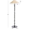 SAFAVIEH Lighting Collection Delphi Contemporary Silver Metal 59-inch Standing Floor Lamp(Silver)