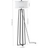 SAFAVIEH Lighting Collection Kairi Modern Black 60-inch Floor Lamp (LED Bulb Included)