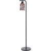 SAFAVIEH Lighting Collection Nezara 58-inch Black & Brown Tortoise Glass Shade Reading Floor Lamp(Black/Brown Tortoise)